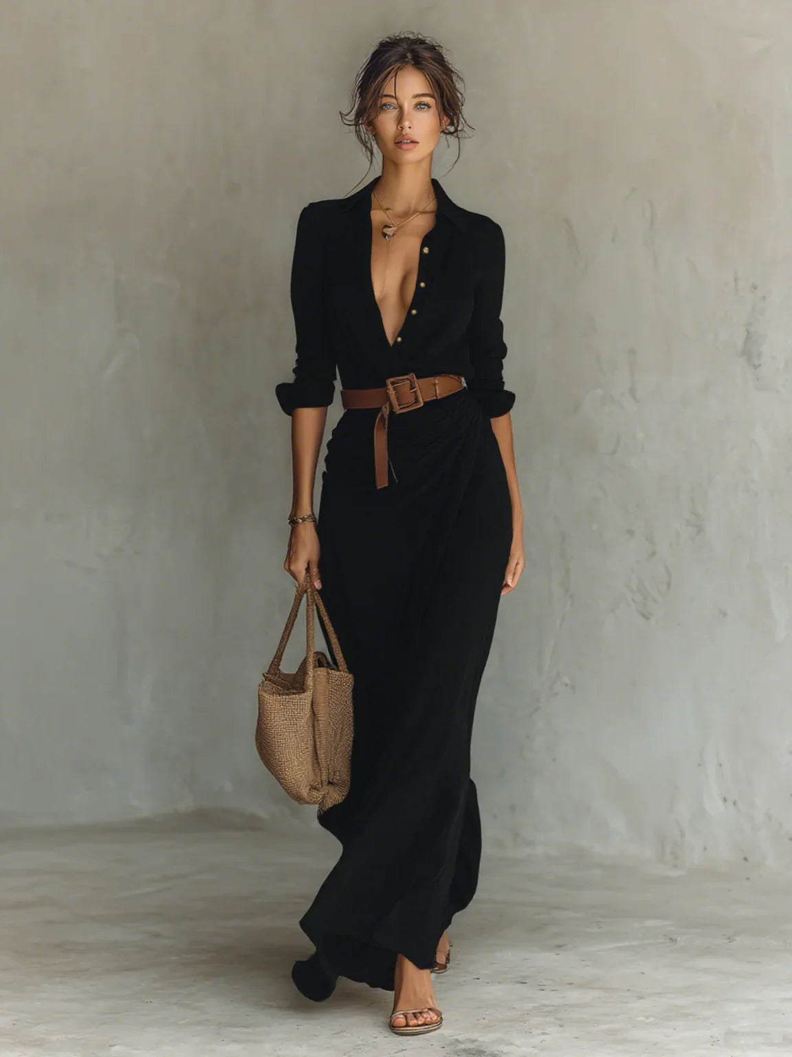Gracia | Vestido Maxi con Cinturón