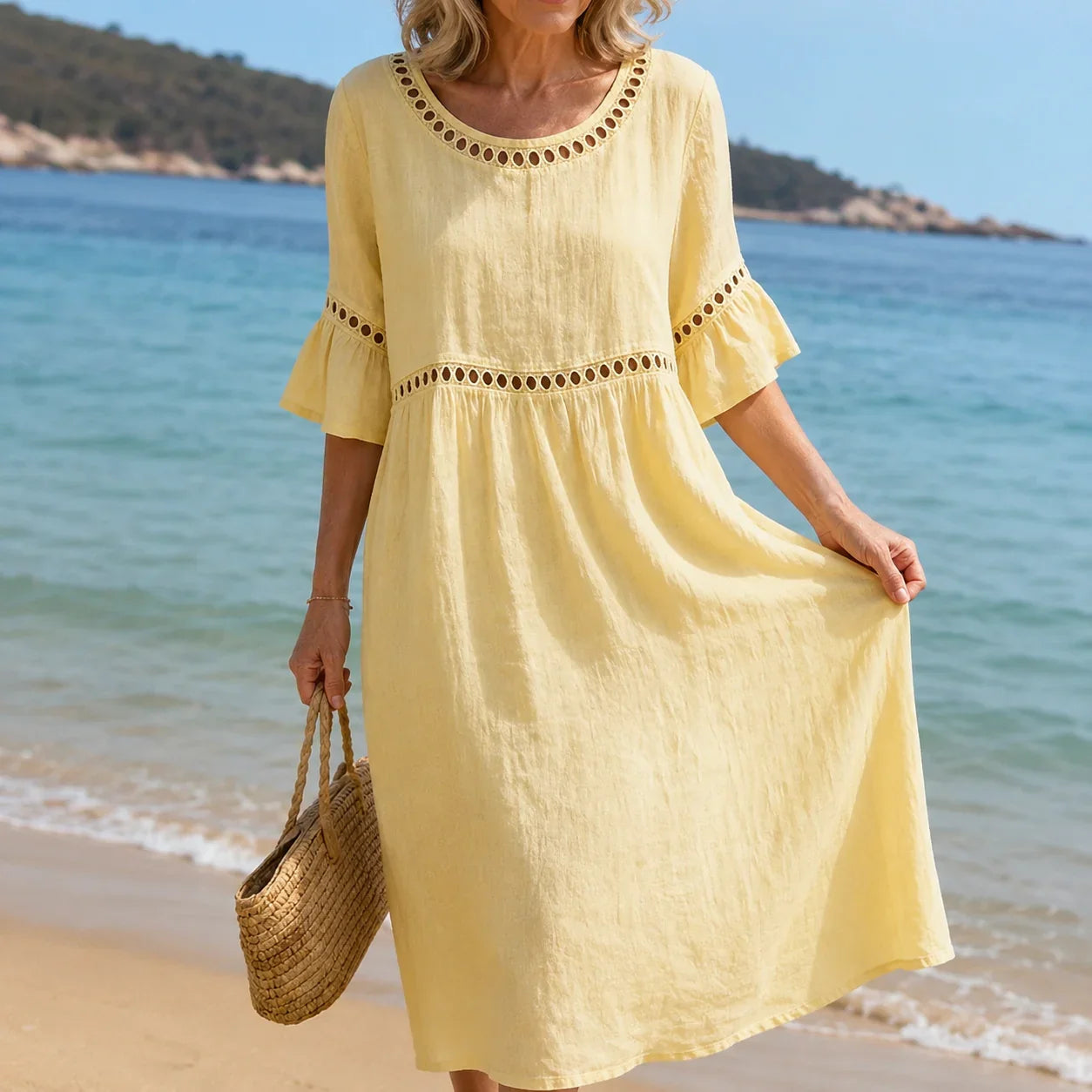Hélène | Vestido largo de lino
